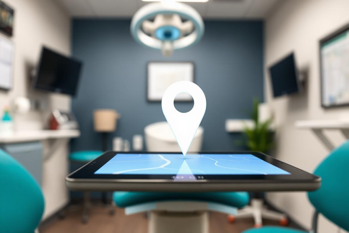 Map interface showing clinic locations across a city